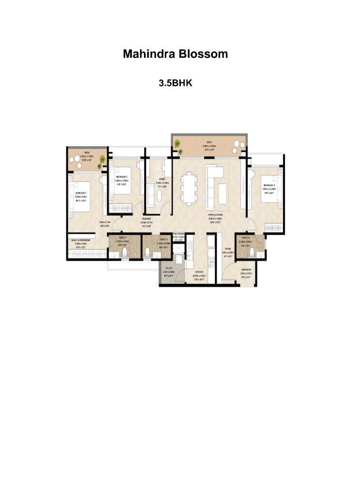 3.5 BHK Floor Plan